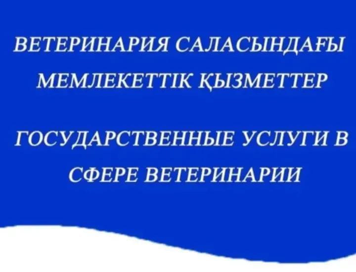 Ветеринария саласындағы мемлекеттік қызметтер